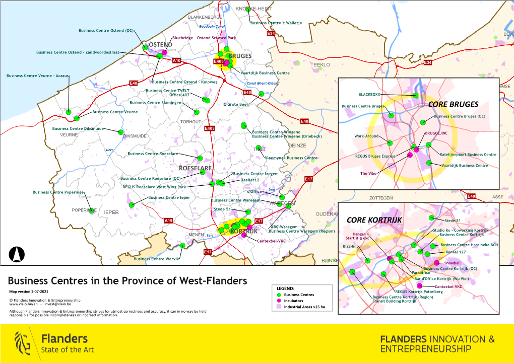 Business Centres in the Province of West-Flanders