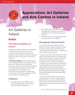 Art Galleries and Arts Centres in Ireland