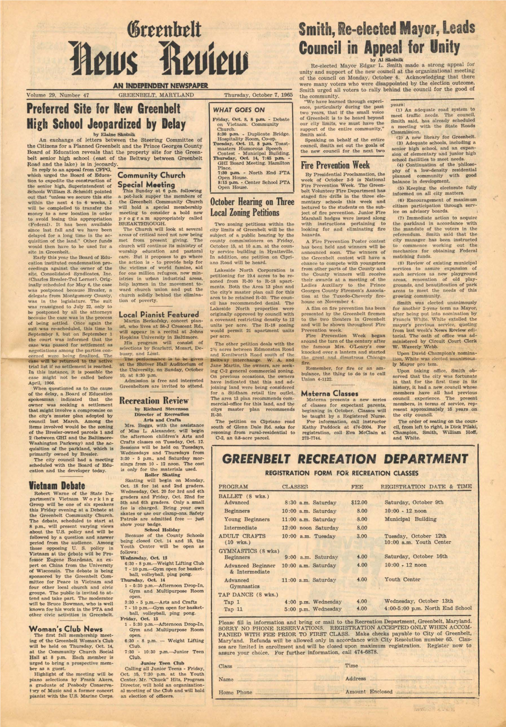 7 October 1965 Greenbelt News Review