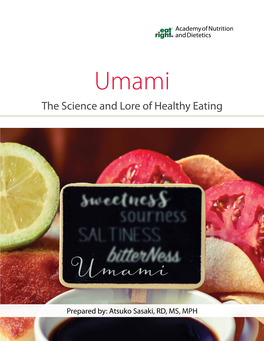 Umami: the Science and Lore of Healthy Eating