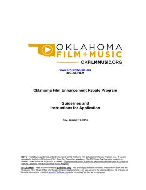 Oklahoma Film Enhancement Rebate Program