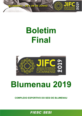 Boletim Final Blumenau 2019