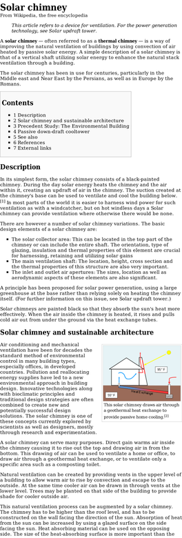 Solar Chimney from Wikipedia, the Free Encyclopedia