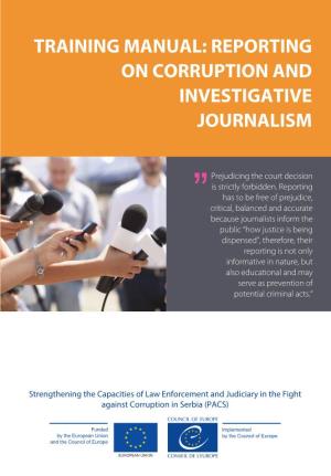 Reporting on Corruption and Investigative Journalism