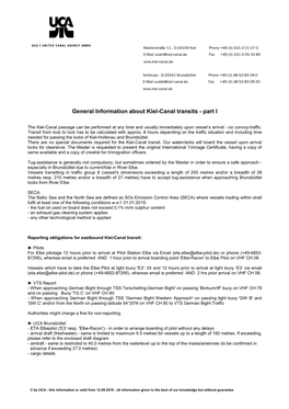 General Info About Kiel-Canal Transits