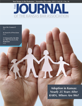 Adoption in Kansas: Nearly 25 Years After KARA, Where Are We? by Nancy S