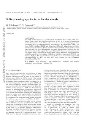Sulfur-Bearing Species in Molecular Clouds