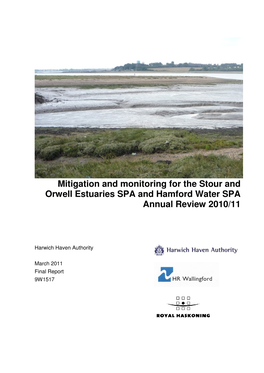 Mitigation and Monitoring for the Stour and Orwell Estuaries SPA and Hamford Water SPA Annual Review 2010/11