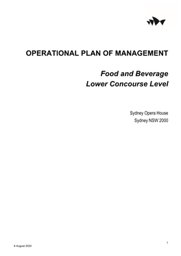 Approved Operational Plan of Management