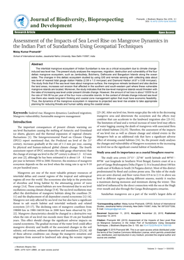 Assessment of the Impacts of Sea Level Rise on Mangrove Dynamics