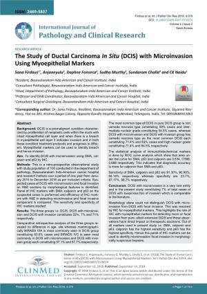 The Study of Ductal Carci-Noma