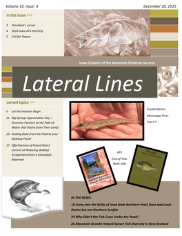 2015 Lateral Lines Volume 33 Number