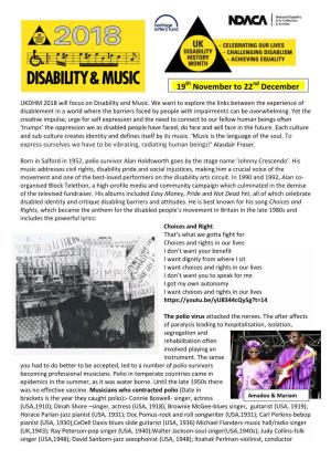 Disability and Music