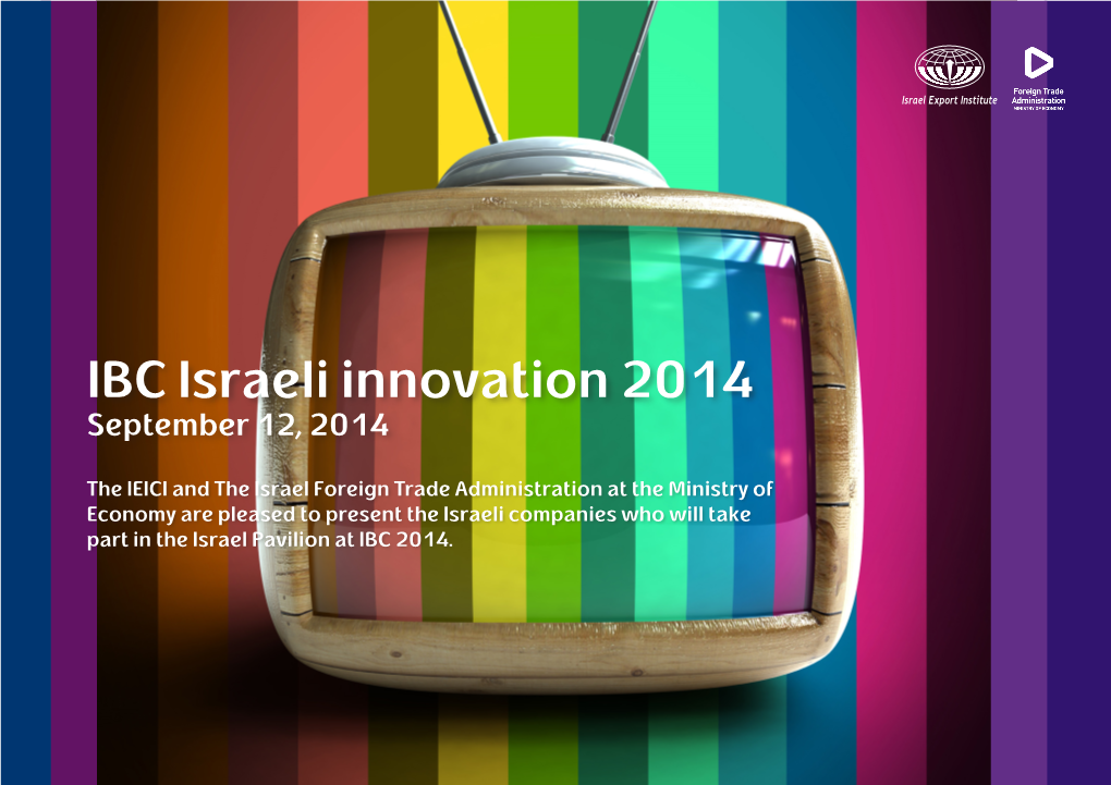 IBC Israeli Innovation 2014 September 12, 2014