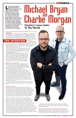 The Interview: Michael Bryan and Charlie Morgan