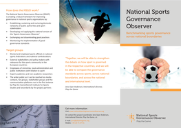 National Sports Governance Observer