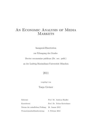 An Economic Analysis of Media Markets