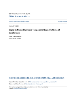 Harmonic Temperaments and Patterns of Interference