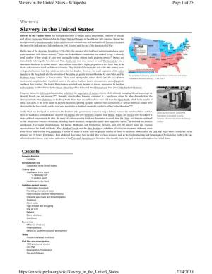 Slavery in the United States - Wikipedia Page 1 of 25