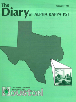 Diar of ALPHA KAPPA PSI from the Desk of President Miller • •