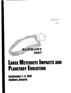 Largemeteoriteimpactsand Planetaryevolution