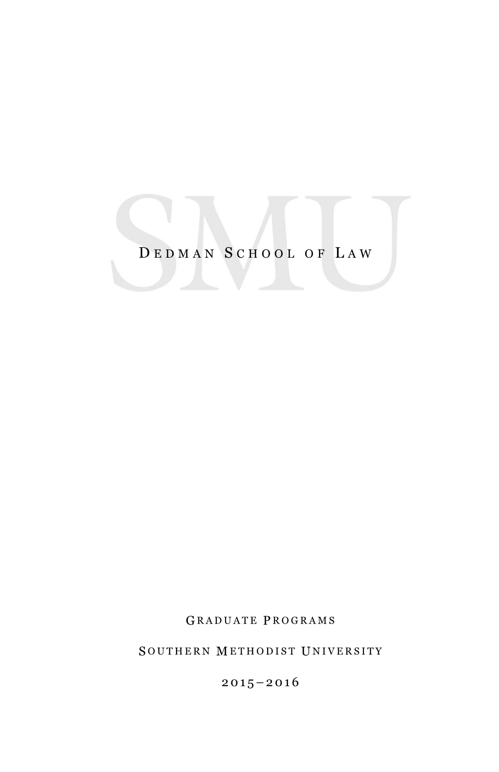 2015 SMU Dedman Law Catalog