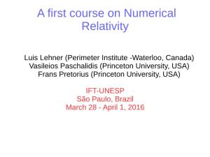 A First Course on Numerical Relativity