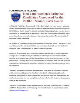 MWBKB18-19 Candidate Release