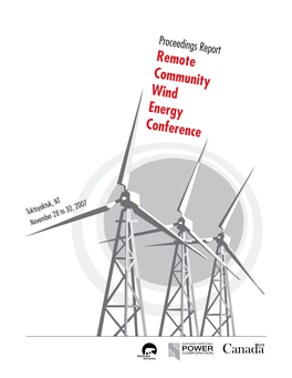 Remote Community Wind Energy Conference