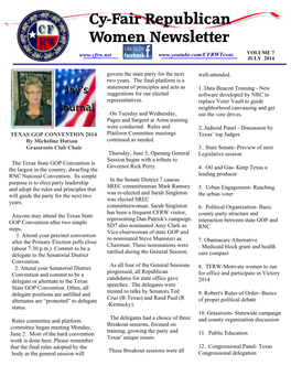 July 2014 Newsletter CFRW
