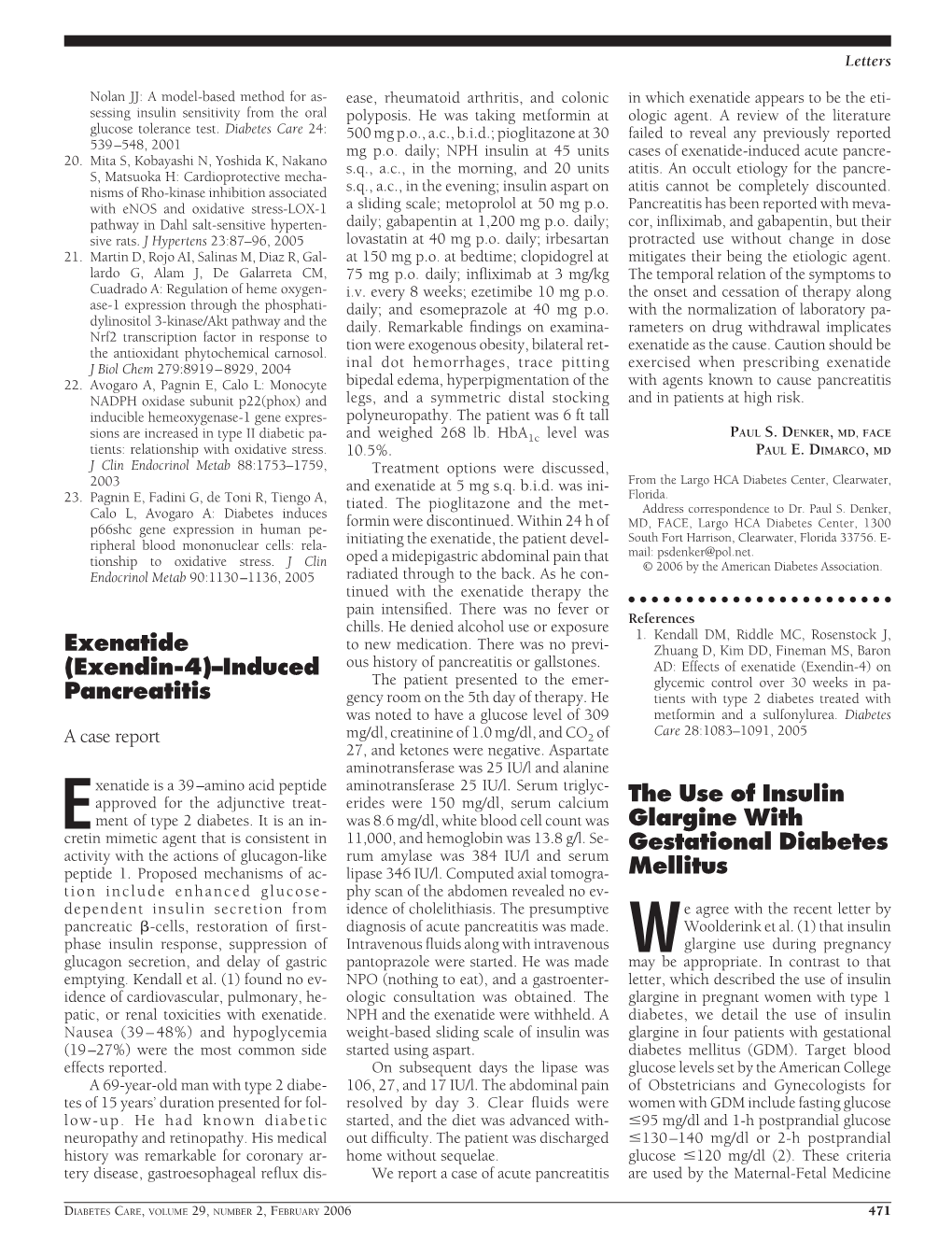 Exenatide Appears to Be the Eti- Sessing Insulin Sensitivity from the Oral Polyposis