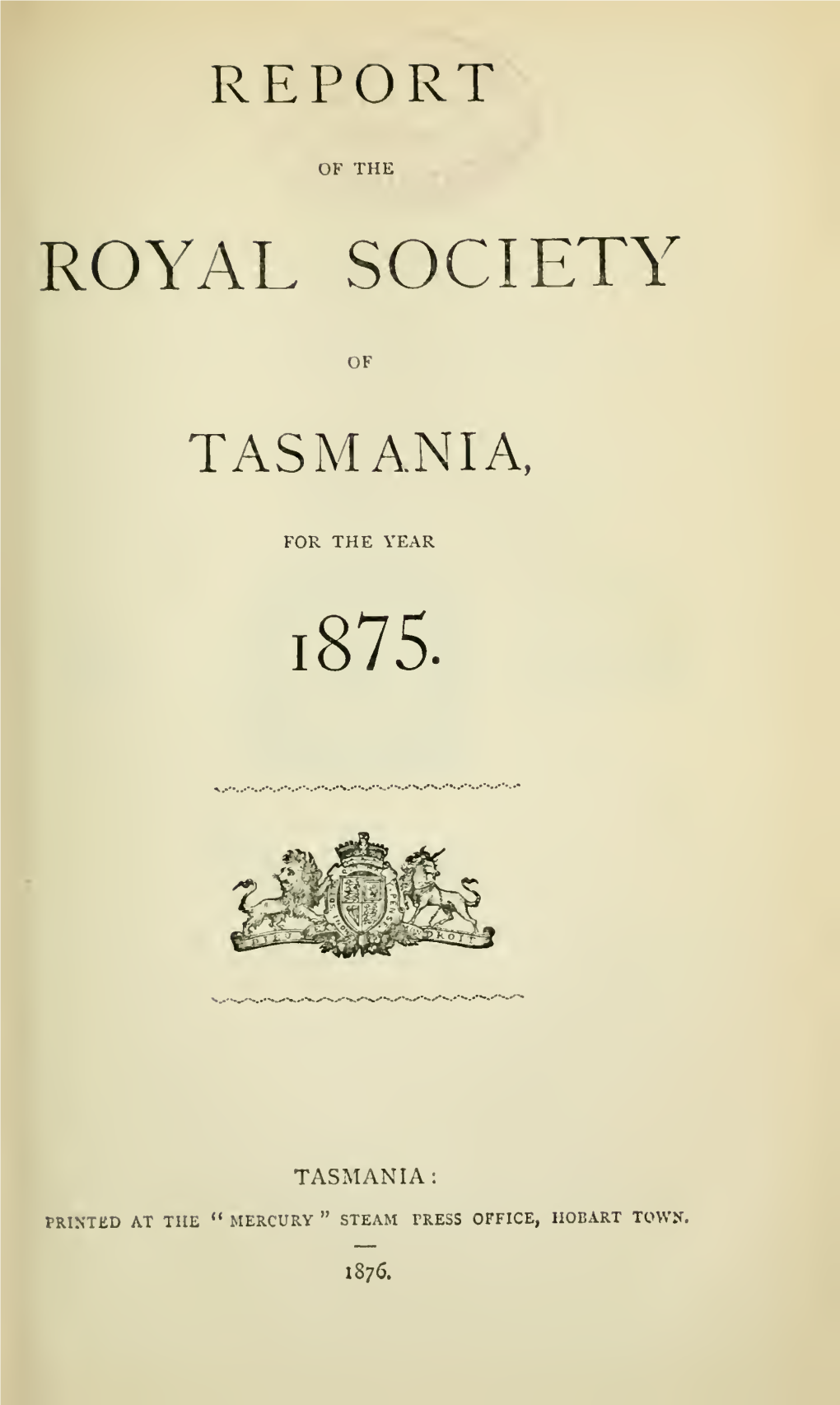 Papers and Proceedings of the Royal Society of Tasmania