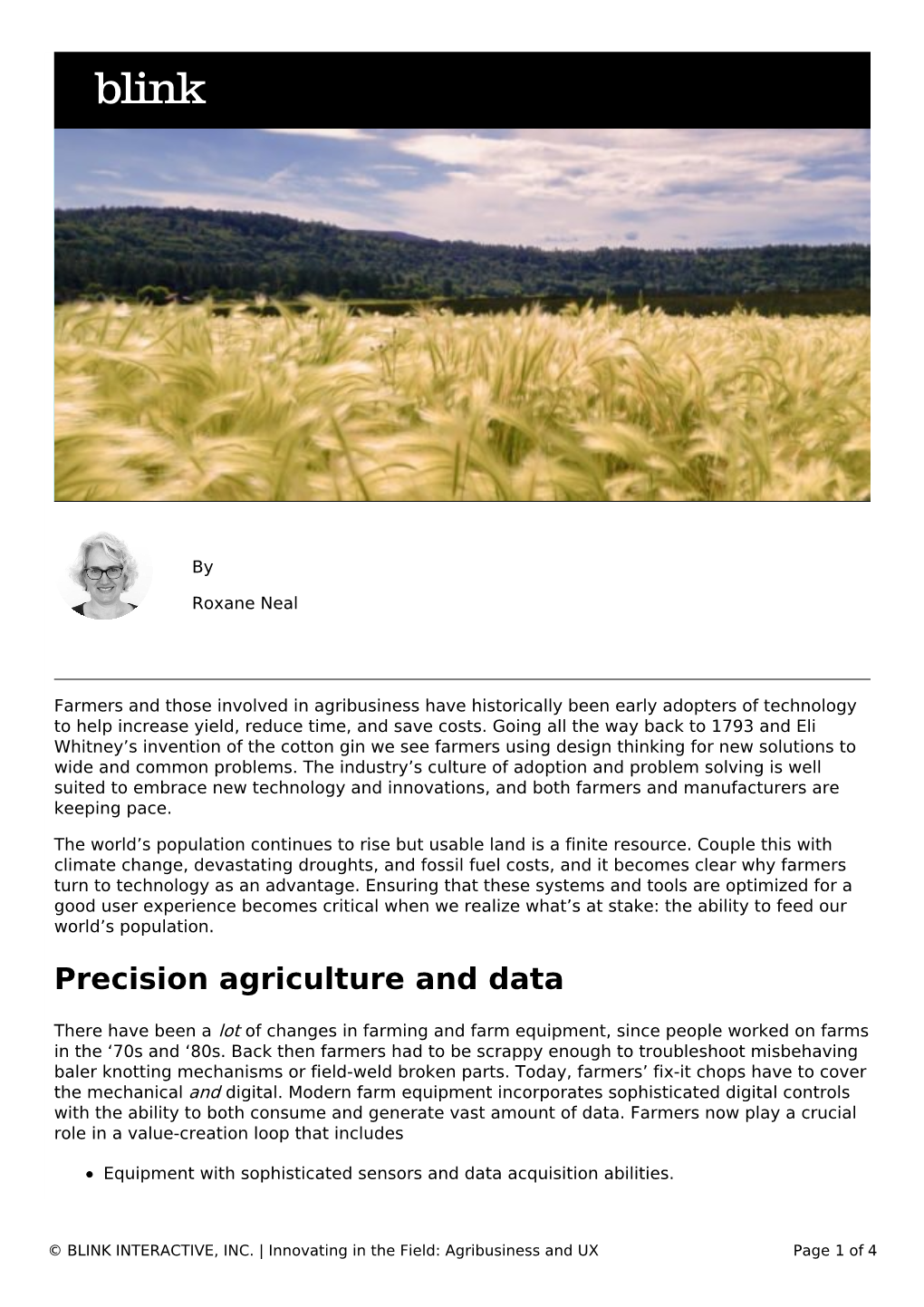 Innovating in the Field: Agribusiness and UX