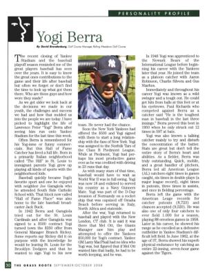 Yogi Berra by David Brandenburg, Golf Course Manager, Rollingmeadows Golf Course