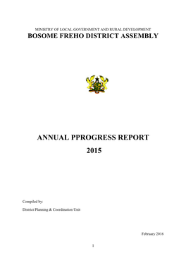 Annual Pprogress Report 2015