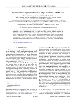 Relativistic Heisenberg Principle for Vortices of Light from Planck to Hubble Scales