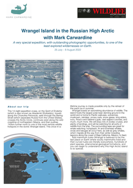 Wrangel Island in the Russian High Arctic with Mark Carwardine