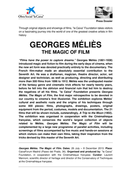 Georges Méliès the Magic of Film