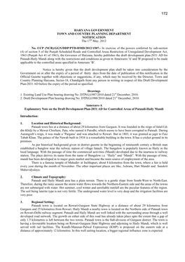 HARYANA GOVERNMENT TOWN and COUNTRY PLANNING DEPARTMENT NOTIFICATION the 17Th May, 2012