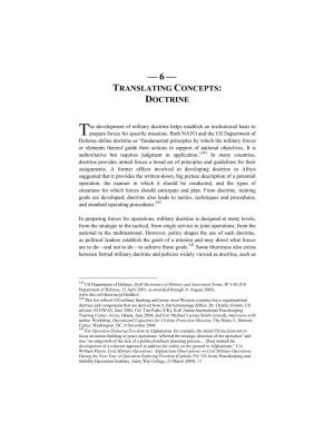 Translating Concepts: Doctrine