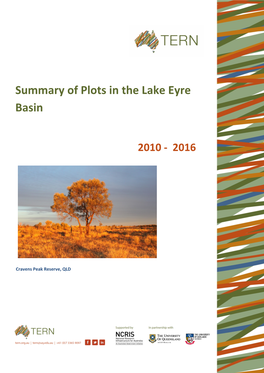 Summary of Plots in the Lake Eyre Basin