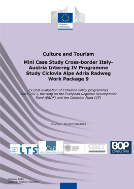 Culture and Tourism Mini Case Study Cross-Border Italy
