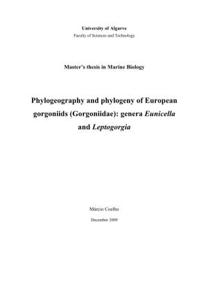 (Gorgoniidae): Genera Eunicella and Leptogorgia