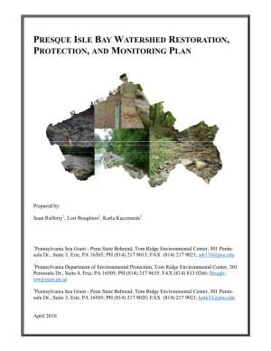 Presque Isle Bay Watershed Restoration, Protection, and Monitoring Plan