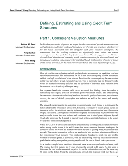 Defining, Estimating and Using Credit Term Structures Part 1. Consistent