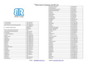 Berrchem Company Ltd API List