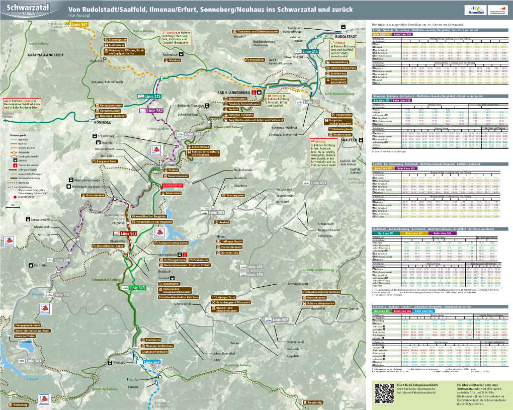 Schwarzatal Erfahren Von Rudolstadt/Saalfeld, Ilmenau/Erfurt, Sonneberg/Neuhaus Ins Schwarzatal Und Zurück (Nur Auszug)