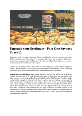 Upgrade Your Sortiment - Part One Savoury Snacks!