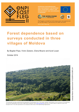 Forest Dependence Based on Surveys Conducted in Three Villages of Moldova