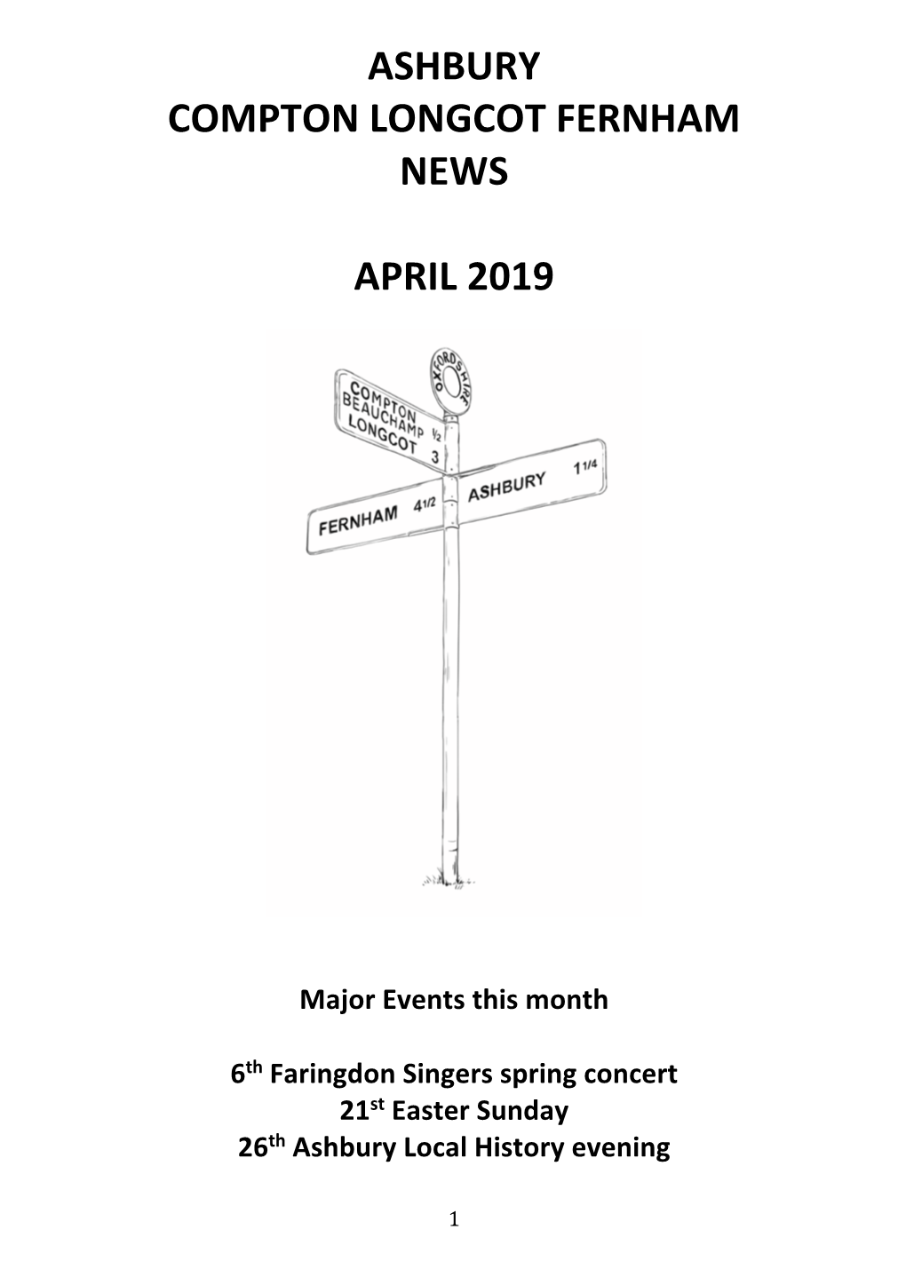 Ashbury Compton Longcot Fernham News April 2019